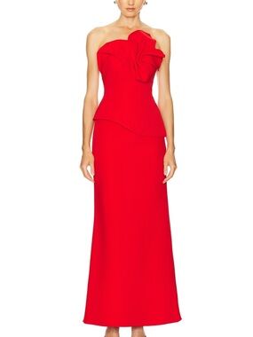 Acler Esher Maxi Dress in Cherry Revolve 6